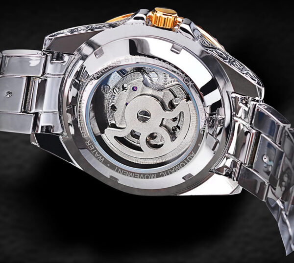 Forsining Skeleton Carved Tourbillon Mechanical Watches Luxury Men's Wristwatch - Image 4