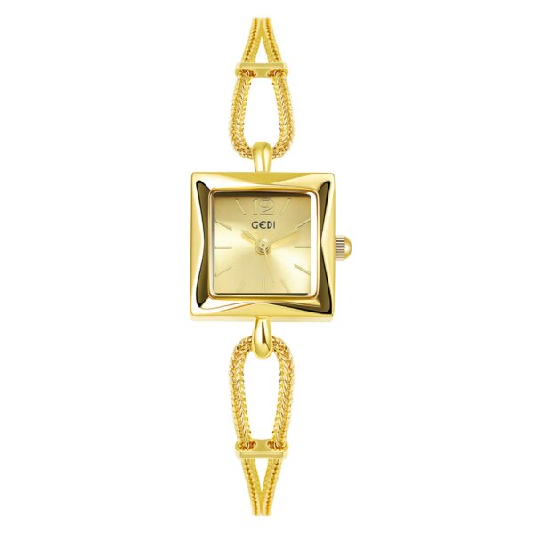 High-grade Simple Small Square Plate Alloy Bracelet Watch Antique Style - Image 9