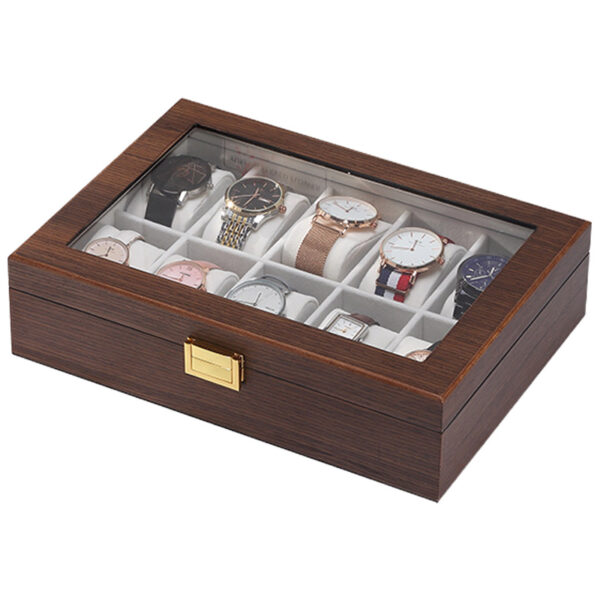 Light luxury wooden watch storage box with large capacity - Image 2