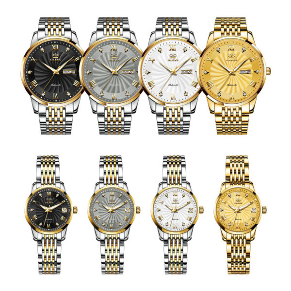 Simple Mechanical Watch Diamond Waterproof Business Watch - Image 4