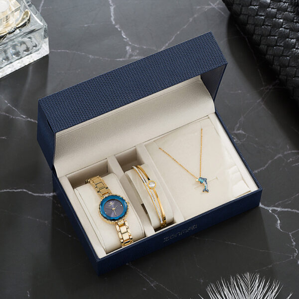 Watch Set Women Luxury Bracelet Necklace Gift For Girlfriend - Image 3