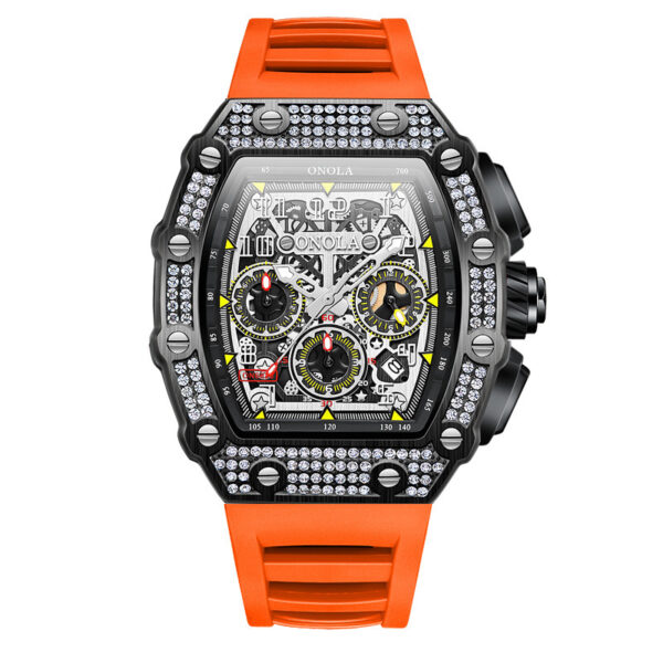 Full Diamond Fashion New Multi-functional Mechanical Men's Watch - Image 6