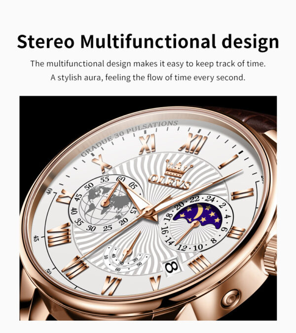 Multifunctional Business Quartz Watch Luminous Men - Image 3