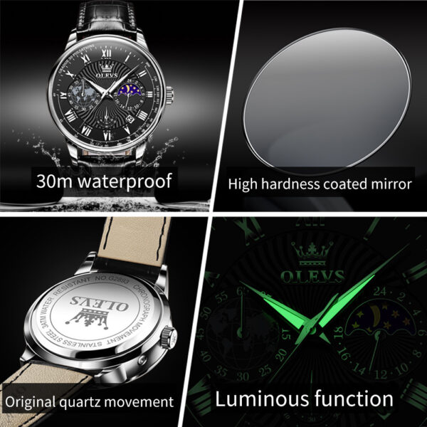 Multifunctional Business Quartz Watch Luminous Men - Image 7