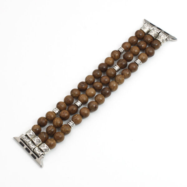 Solid Wood Bead Bracelet With Strap - Image 5