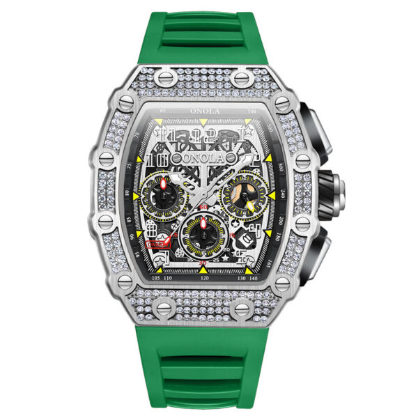 Full Diamond Fashion New Multi-functional Mechanical Men's Watch - Image 3