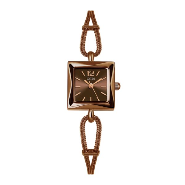 High-grade Simple Small Square Plate Alloy Bracelet Watch Antique Style - Image 8