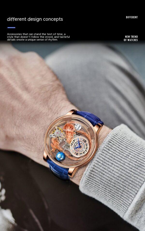 High class Men's Fashion Tourbillon Good Luck Comes Watch - Image 9