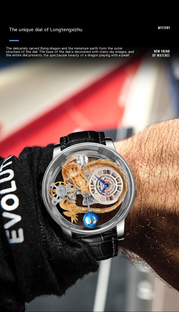 High class Men's Fashion Tourbillon Good Luck Comes Watch - Image 4