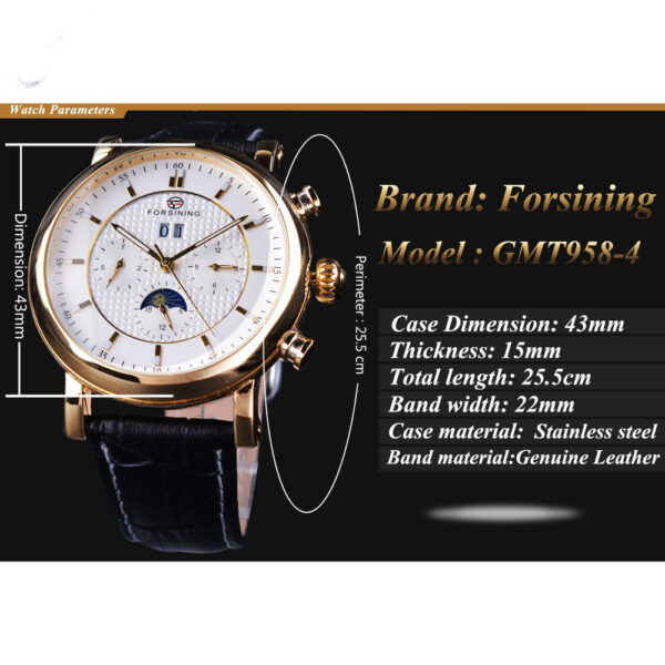 Tourbillon men's automatic mechanical luxury watch - Image 2