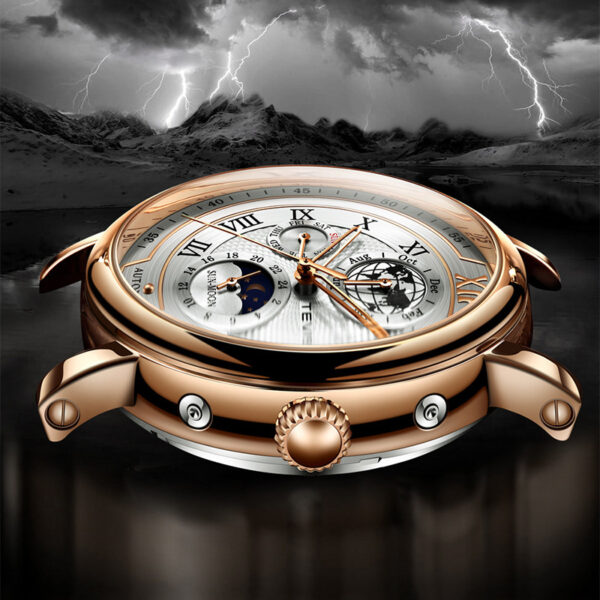 Men's Waterproof Moon Phase Automatic Mechanical Watch - Image 6