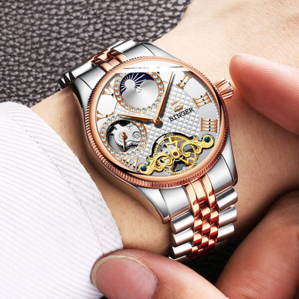 Men'sHigh class  Automatic Mechanical Skeleton Waterproof Stainless Steel Watch