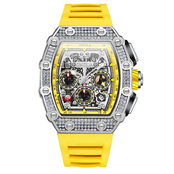 Full Diamond Fashion New Multi-functional Mechanical Men's Watch - Image 7