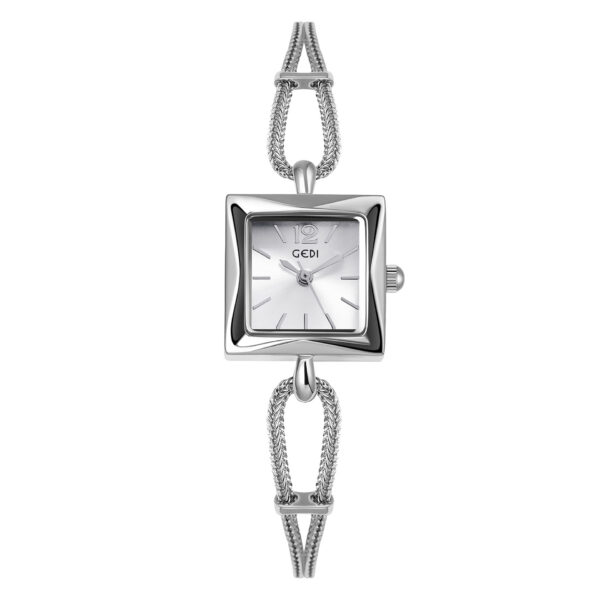 High-grade Simple Small Square Plate Alloy Bracelet Watch Antique Style - Image 5