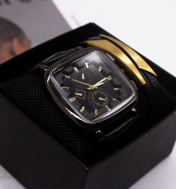 Men Wrist Luxury Watch Set Business Fashion Two-piece Box