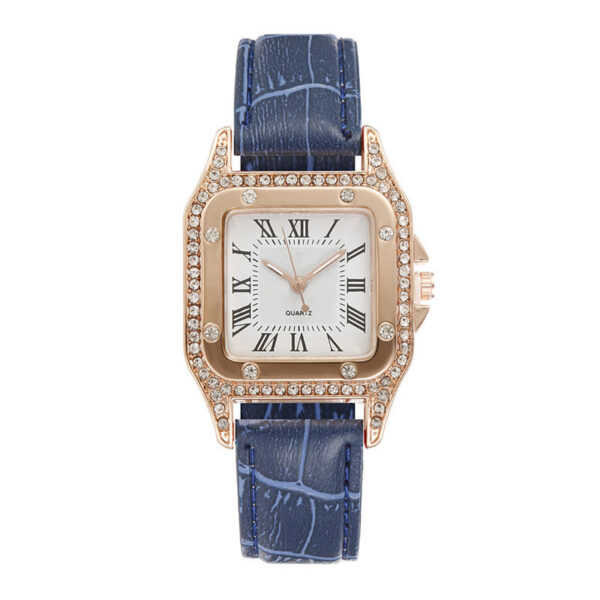 Square Watch Rhinestone Women's Suit - Image 9