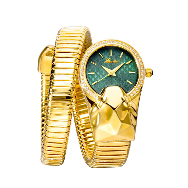 Women's Fashion Trend Diamond-encrusted Snake Watch - Image 8