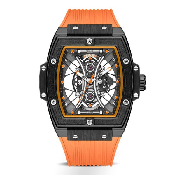 Men's Tonneau Fashion Trend Silicone Strap Luminous Sports Watch - Image 6