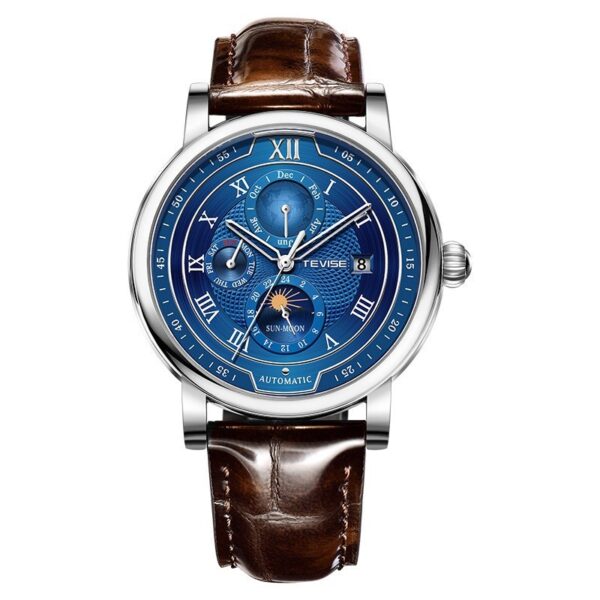 Men's Waterproof Moon Phase Automatic Mechanical Watch - Image 5