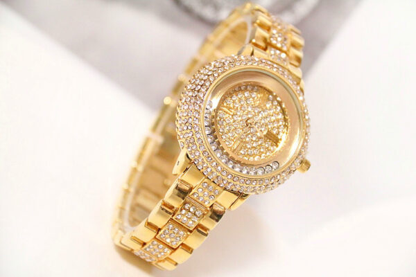 Full Rhinestone Bead Quartz Watch - Image 4