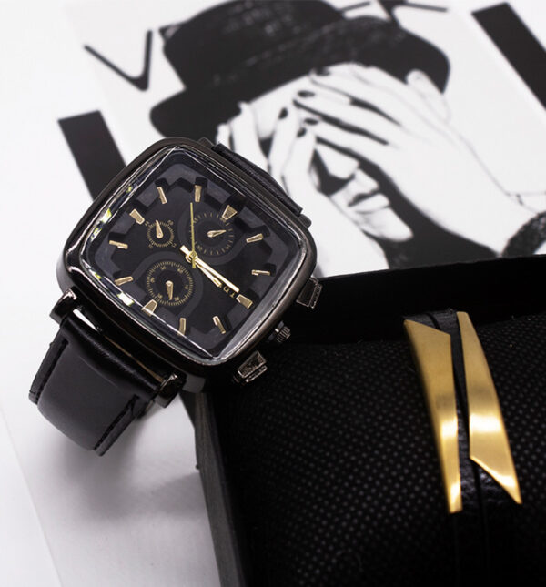 Men Wrist Luxury Watch Set Business Fashion Two-piece Box - Image 3