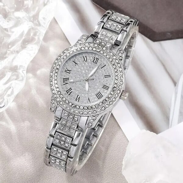 Women's Diamond Fashion Roman Quartz Watch Five-piece Set - Image 7