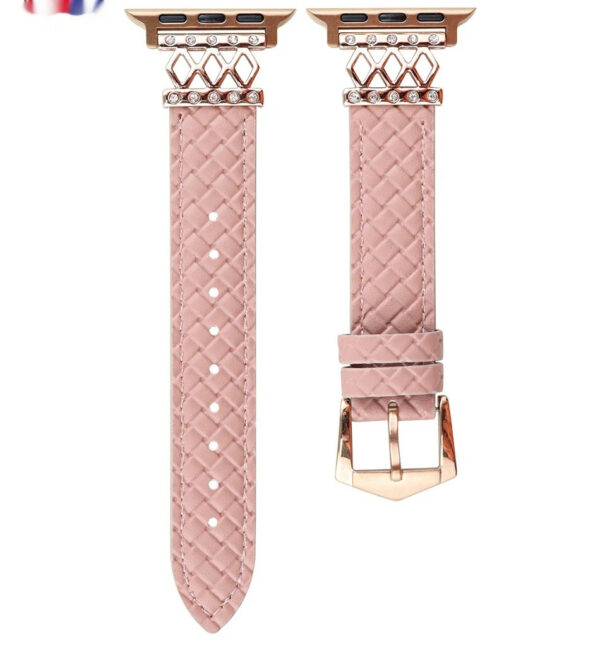 Watch Diamond Design Classic Style Genuine Leather Women's Watch Strap - Image 3