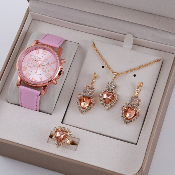 Ladies Graduated Belt Watch Jewelry Set - Image 2