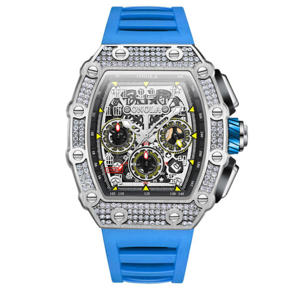 Full Diamond Fashion New Multi-functional Mechanical Men's Watch - Image 8