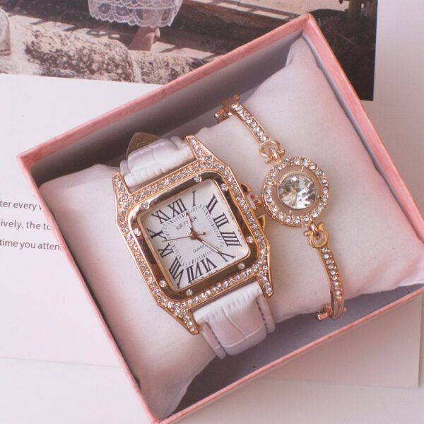 Square Watch Rhinestone Women's Suit - Image 6