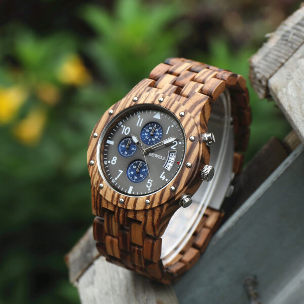 Fashion Men's Wooden Watch Luminous Watch Needles Cross-border E-commerce Factory In Stock Wholesale - Image 3