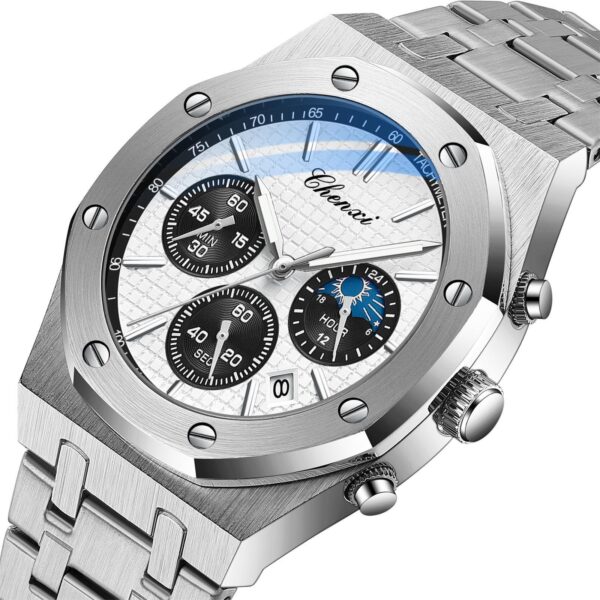 Men's Steel Band Waterproof Quartz Non-mechanical Watch - Image 5