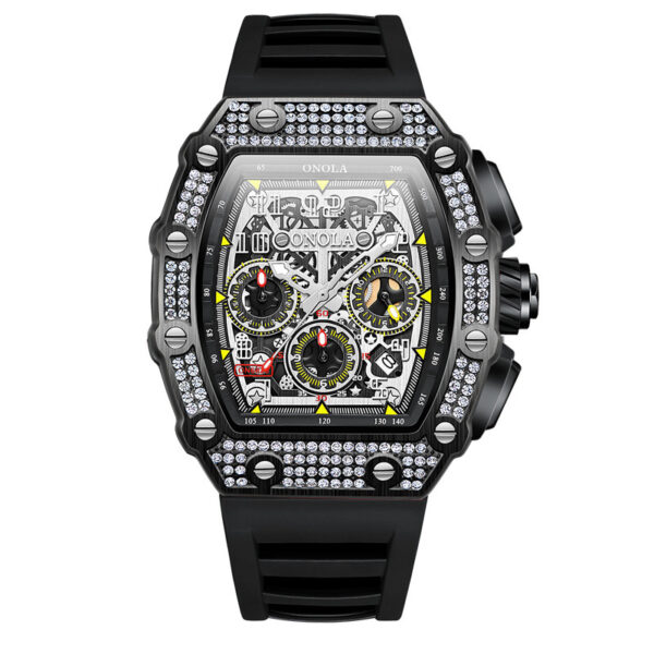 Full Diamond Fashion New Multi-functional Mechanical Men's Watch - Image 9